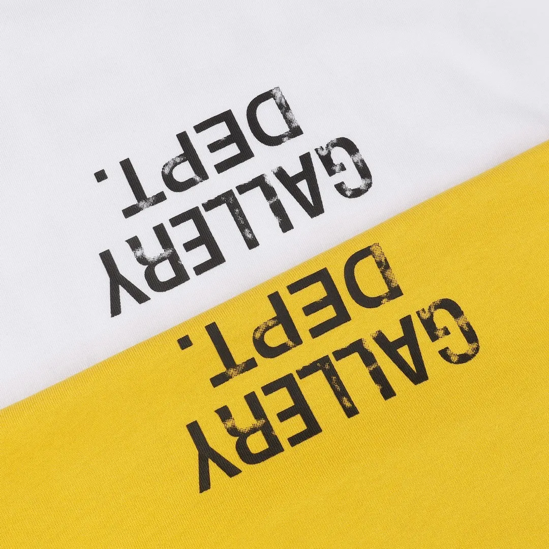 GALLERY.DEPT new summer short-sleeved model number: D3123#P106 color: white yellow code number: S M L XL